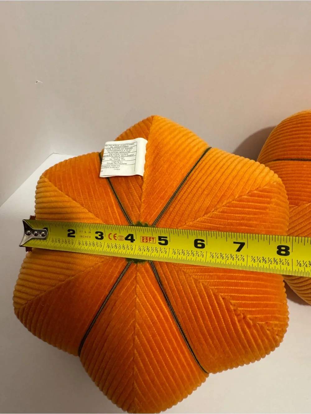 10” Hallmark Corduroy Pumpkin Plush - Autumn, Thanksgiving, & Halloween Set Of 2